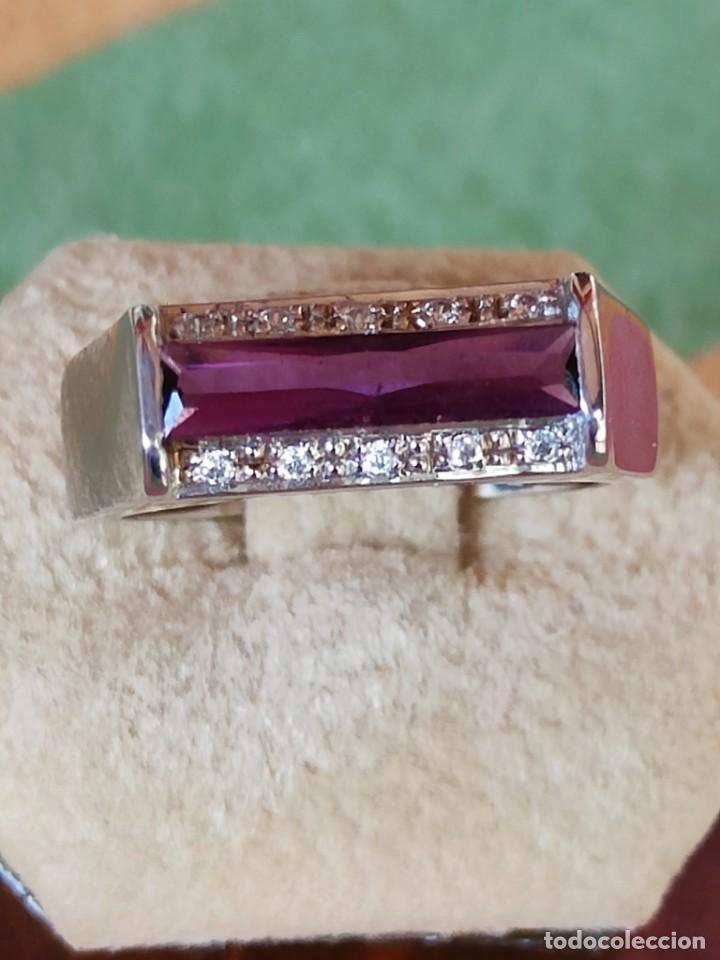 Joyeria: ANILLO ORO BLANCO Y AMATISTA Y CIRCONITAS - Foto 1