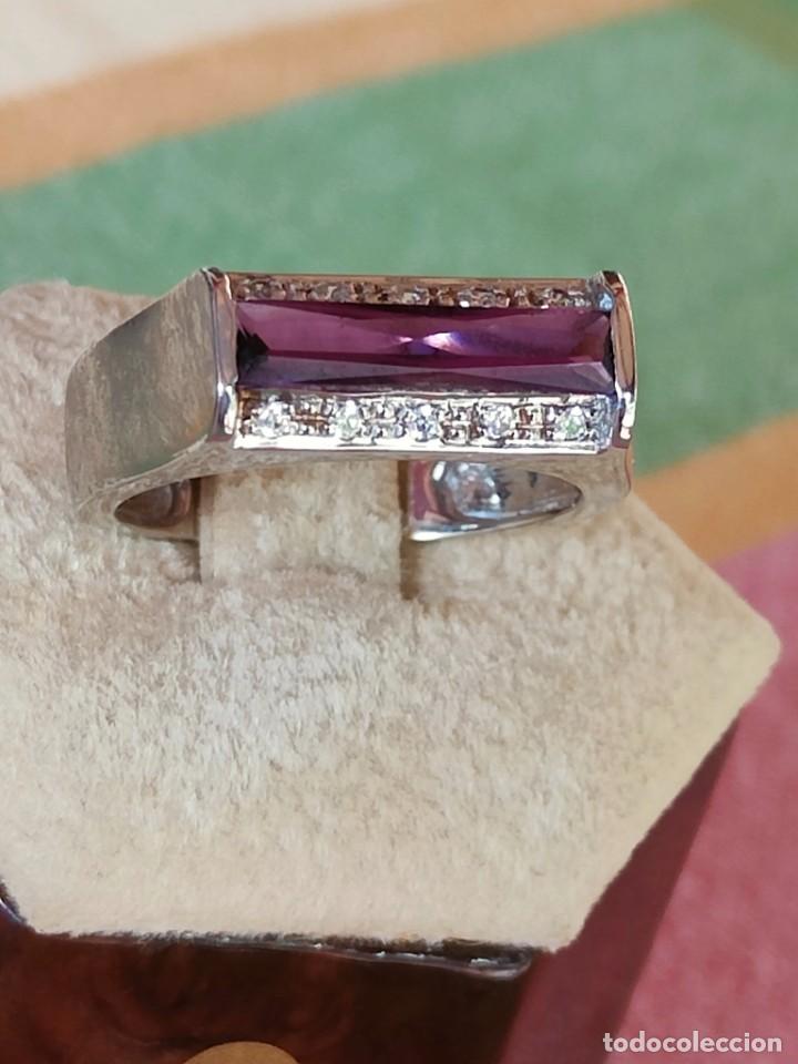 Joyeria: ANILLO ORO BLANCO Y AMATISTA Y CIRCONITAS - Foto 8