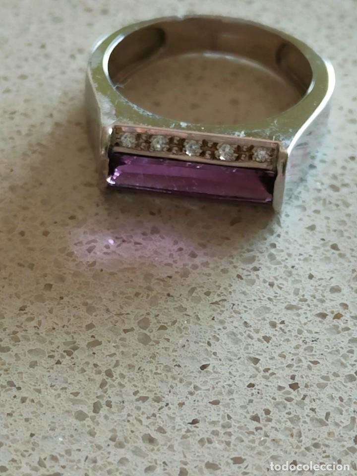 Joyeria: ANILLO ORO BLANCO Y AMATISTA Y CIRCONITAS - Foto 10