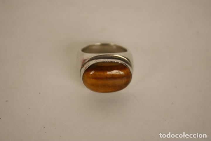 Joyeria: anillo plata 925 con ojo de tigre - Foto 3