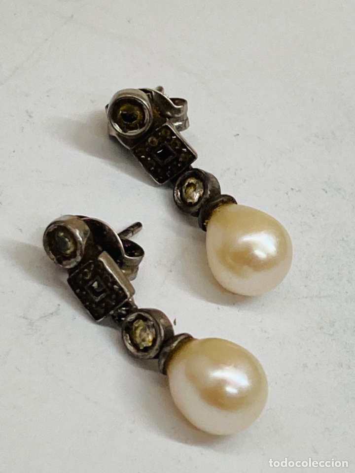 Joyeria: Pendientes de plata y perlas /P170 - Foto 1