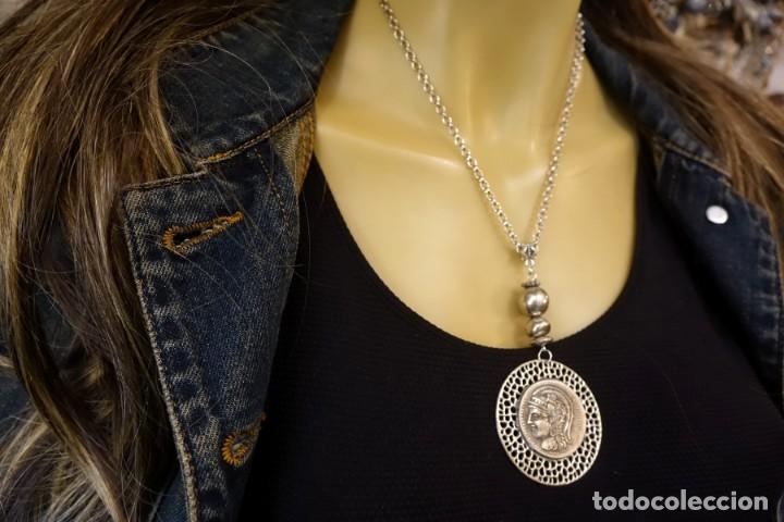 Joyeria: COLLAR MONEDA GRIEGA PERFIL Y BUHO - Foto 3
