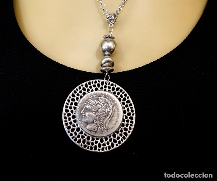 Joyeria: COLLAR MONEDA GRIEGA PERFIL Y BUHO - Foto 4