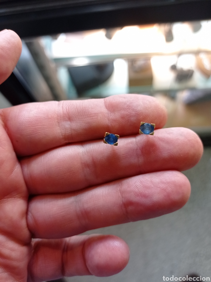 Joyeria: Pendientes de oro 18 k y zafiros - Foto 4