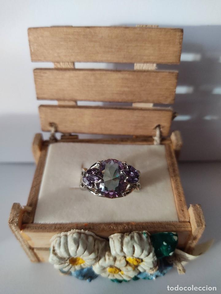 Joyeria: Espectacular anillo con cristal topacio m&iacute;stico arcoiris - Foto 1