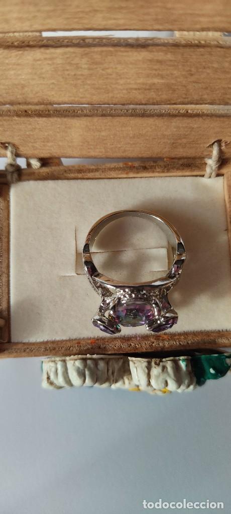 Joyeria: Espectacular anillo con cristal topacio m&iacute;stico arcoiris - Foto 4