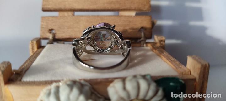 Joyeria: Espectacular anillo con cristal topacio m&iacute;stico arcoiris - Foto 5