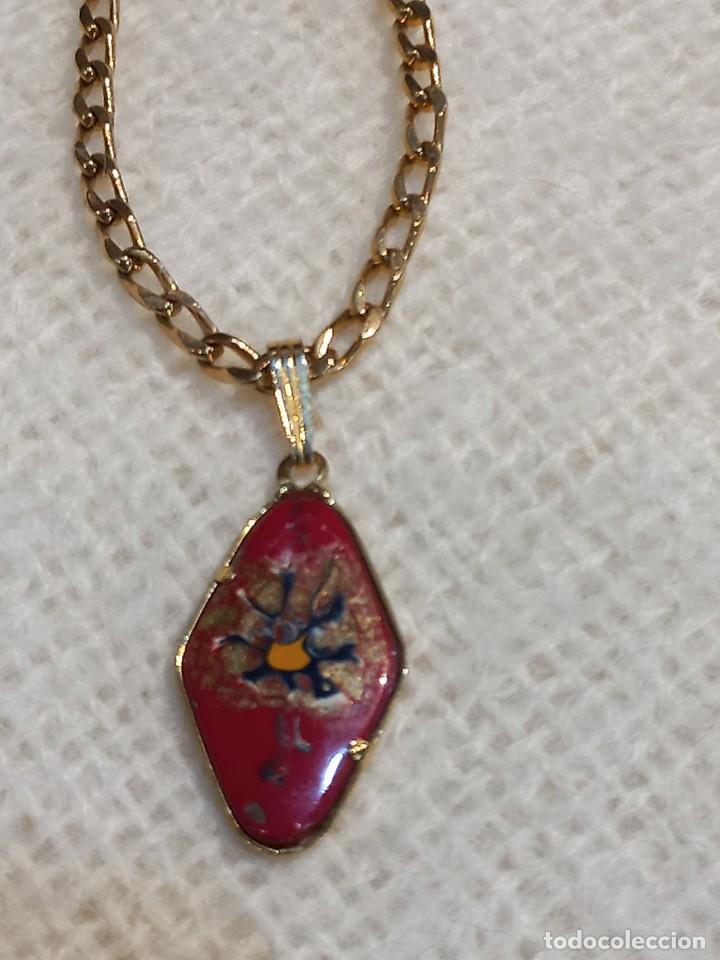 Joyeria: COLGANTE (ESMALTE-GRANATE-ROMBO) cadena - Foto 1