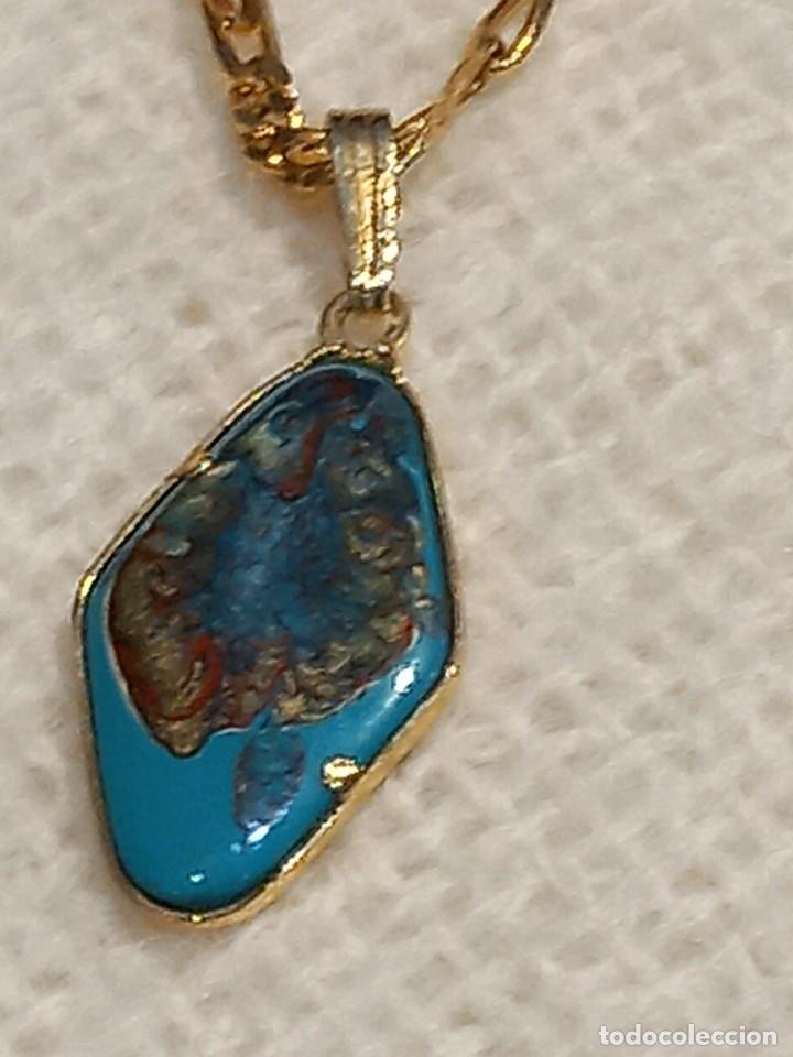 Joyeria: COLGANTE (ESMALTE-TURQUESA-ROMBO) cadena - Foto 2
