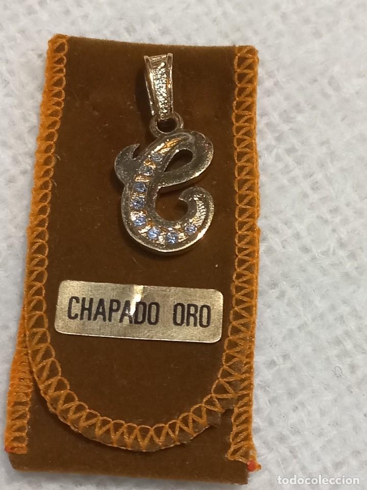 Joyeria: COLGANTE-INICIAL ( C ) chapado oro - Foto 2