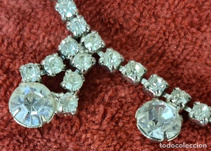 Joyeria: CONJUNTO DE COLLAR Y PENDIENTES. STRASS ENGARZADO. CIRCA 1940. - Foto 10