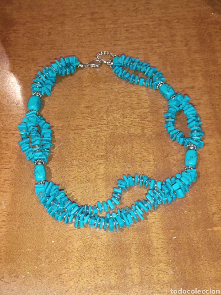 Joyeria: Collar de turquesa reconstituida. - Foto 4