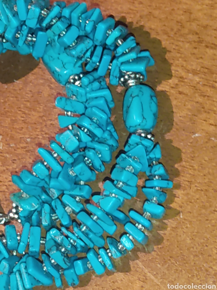Joyeria: Collar de turquesa reconstituida. - Foto 7
