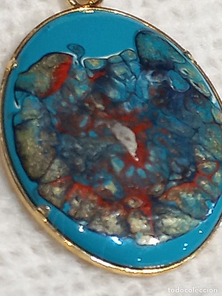 Joyeria: COLGANTE (ESMALTE-TURQUESA-OVALADO) cadena - Foto 3