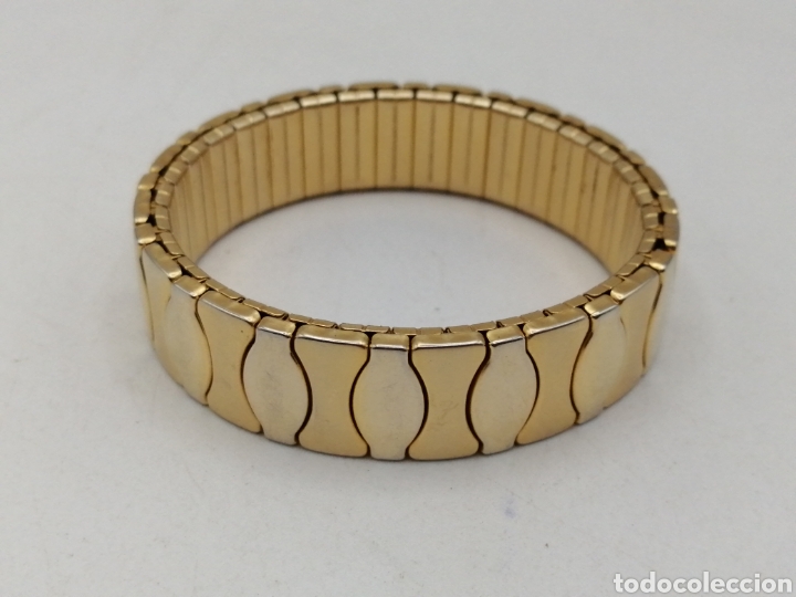 Joyeria: Pulsera brazalete extensible. Acero dorado - Foto 2