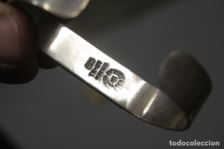 Joyeria: BRAZALETE O PULSERA DE PLATA Y TURQUESA. MEXICO - Foto 3