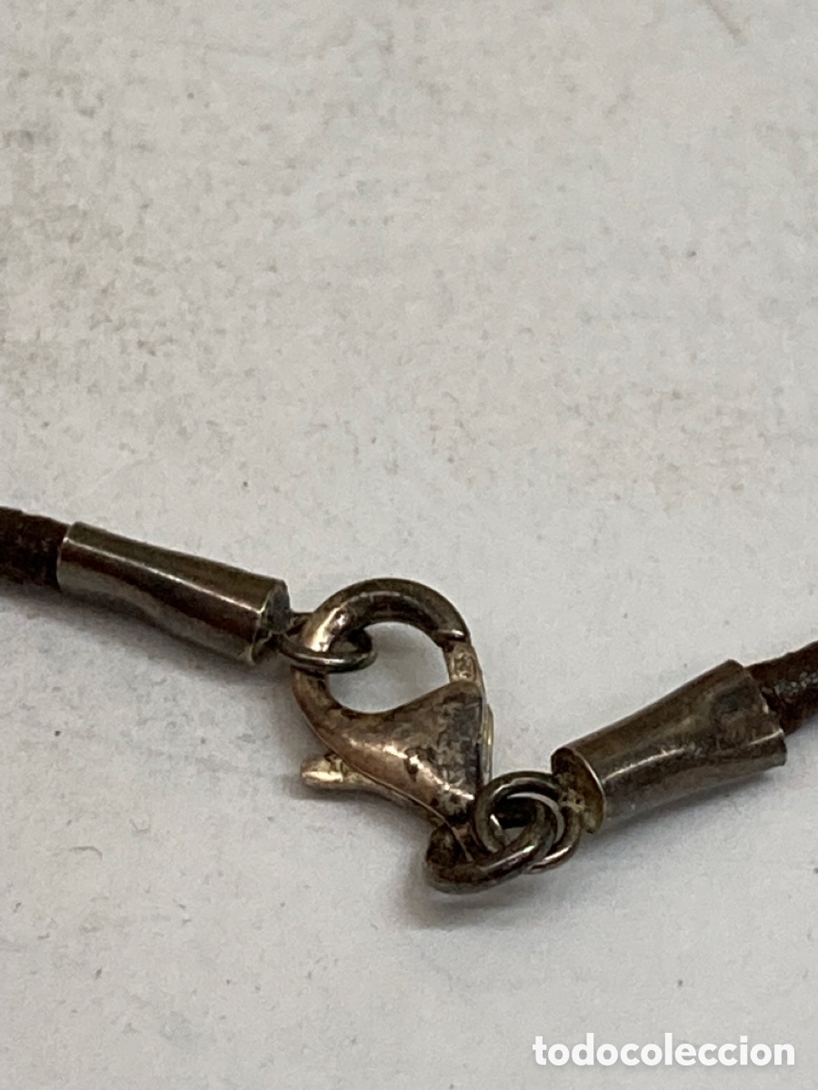 Joyeria: Gargantilla de plata y cuero - Foto 2