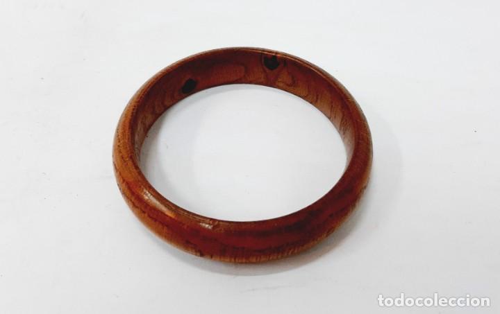 Joyeria: Brazalete simple pulsera de madera marr&oacute;n - Foto 2