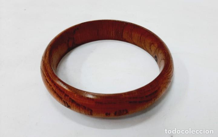 Joyeria: Brazalete simple pulsera de madera marr&oacute;n - Foto 4