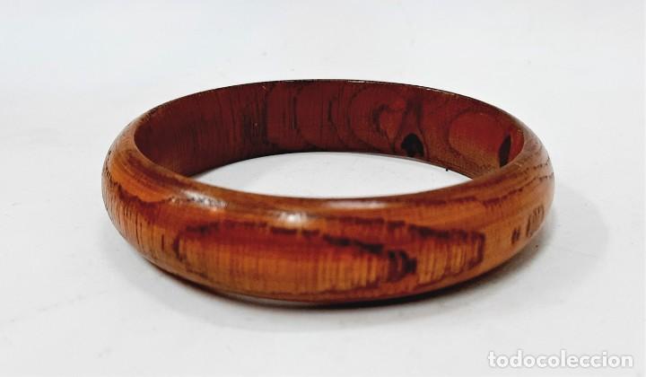 Joyeria: Brazalete simple pulsera de madera marr&oacute;n - Foto 5