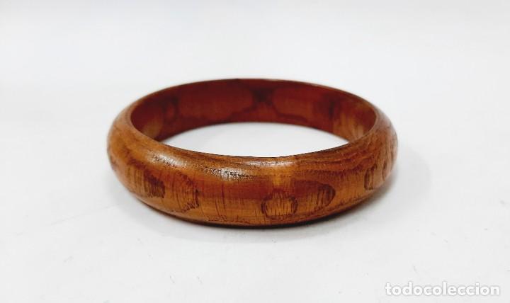 Joyeria: Brazalete simple pulsera de madera marr&oacute;n - Foto 6