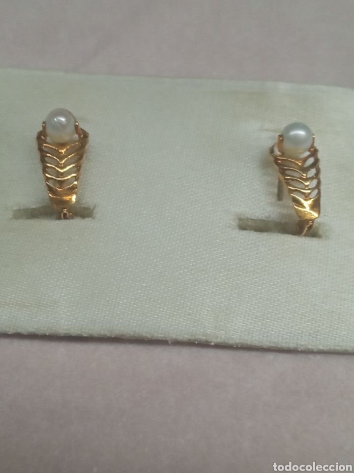 Joyeria: Pendiente de oro y perla V - Foto 1