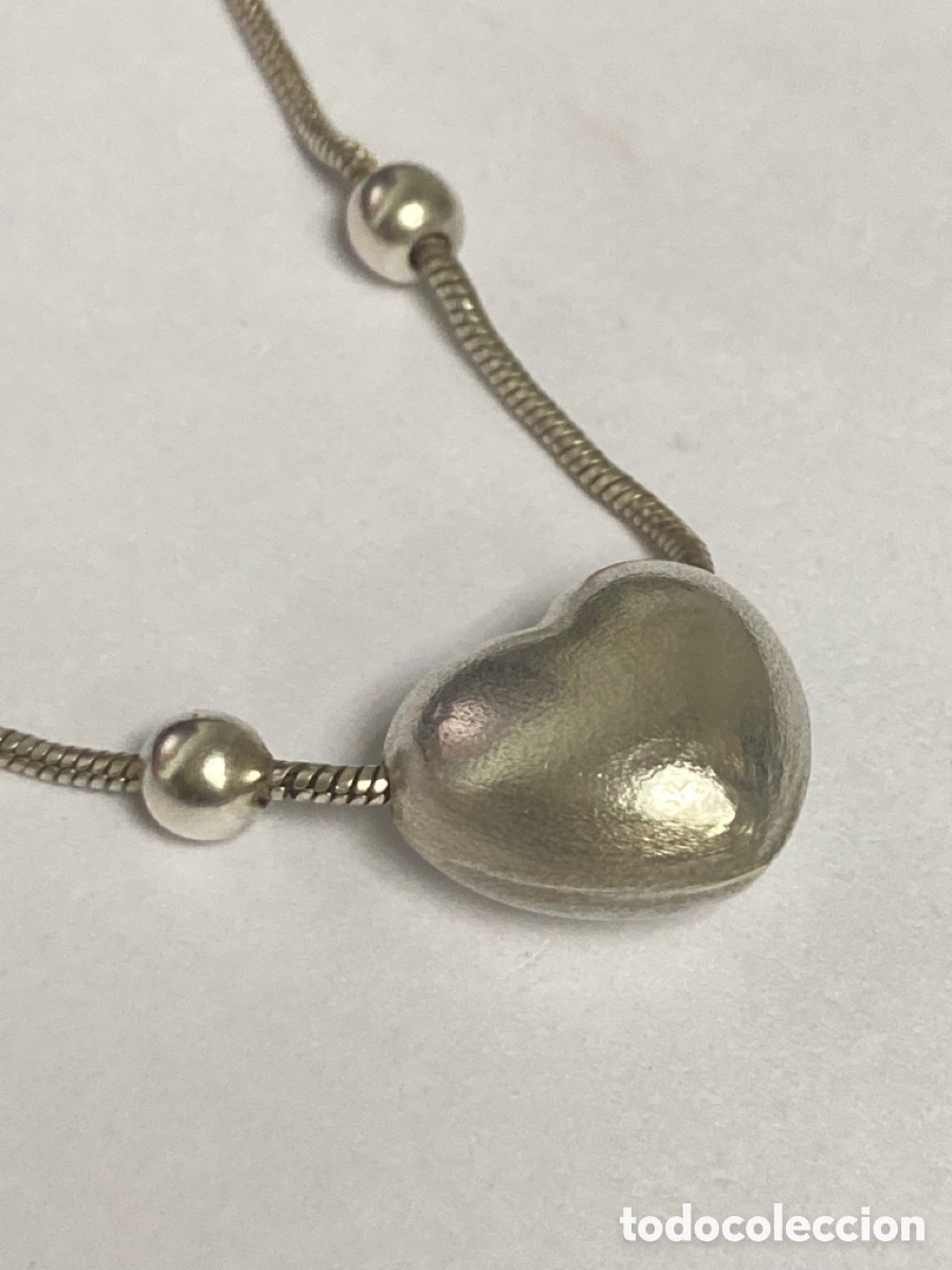 Joyeria: Gargantilla con centro de coraz&oacute;n de plata /CC18 - Foto 2