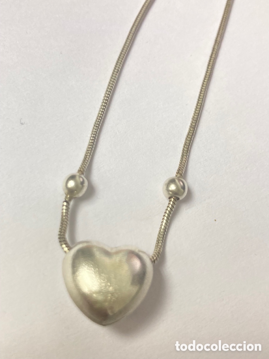 Joyeria: Gargantilla con centro de coraz&oacute;n de plata /CC18 - Foto 3