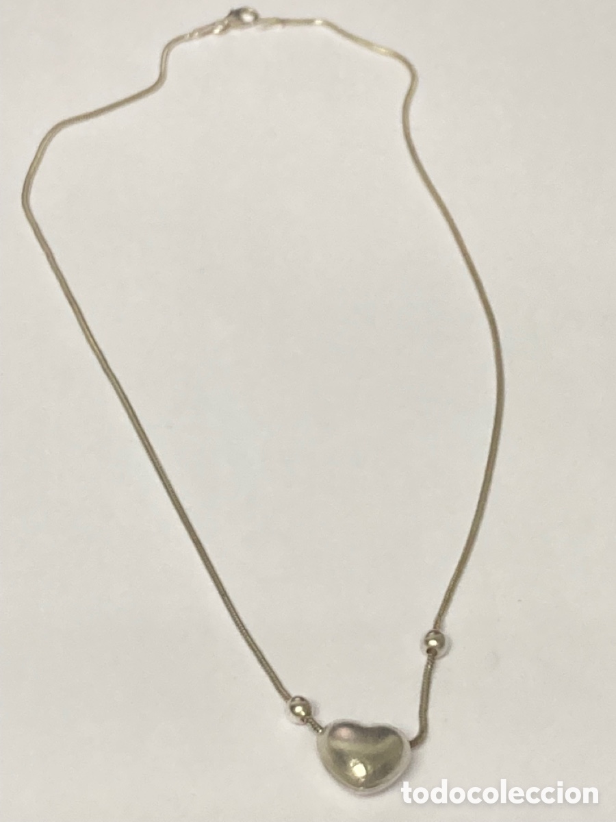 Joyeria: Gargantilla con centro de coraz&oacute;n de plata /CC18 - Foto 1
