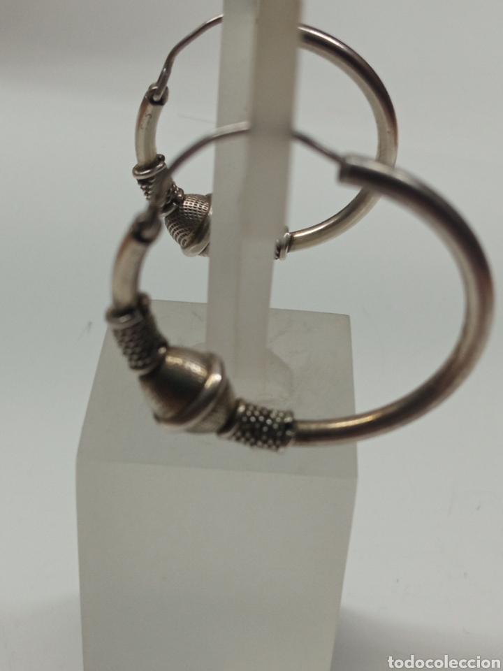 Joyeria: pendiente de plata + - Foto 2