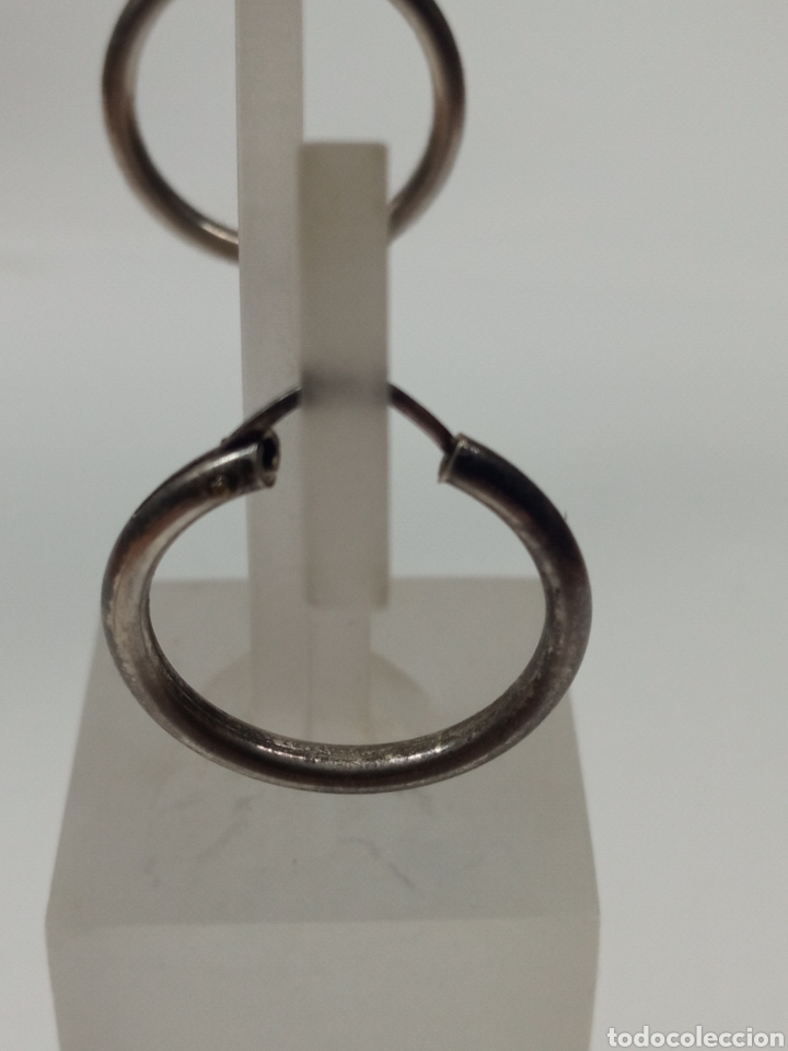 Joyeria: pendiente de plata + - Foto 2