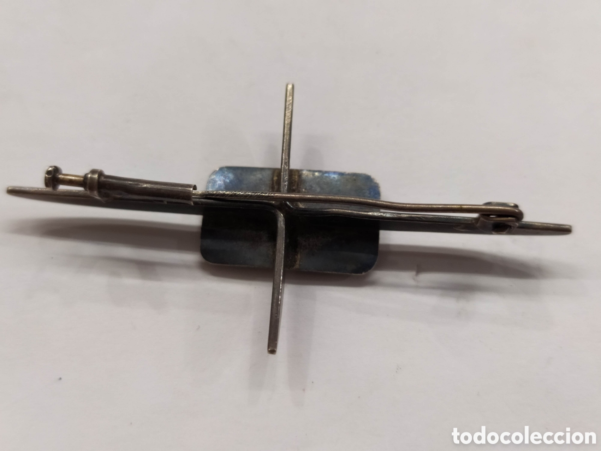 Joyeria: Broche Vintage plata y esmalte. - Foto 2