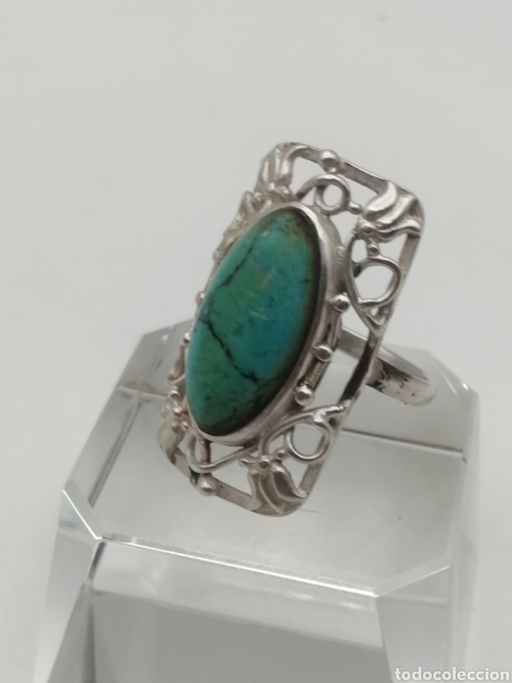 Joyeria: Anillo plata de ley y turquesa - Foto 2