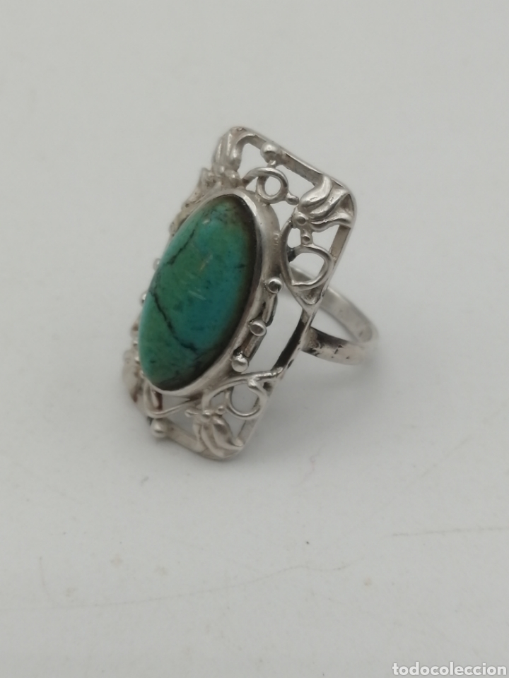 Joyeria: Anillo plata de ley y turquesa - Foto 1