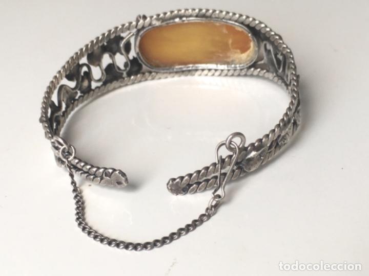 Joyeria: Brazalete de plata y &aacute;mbar. - Foto 4