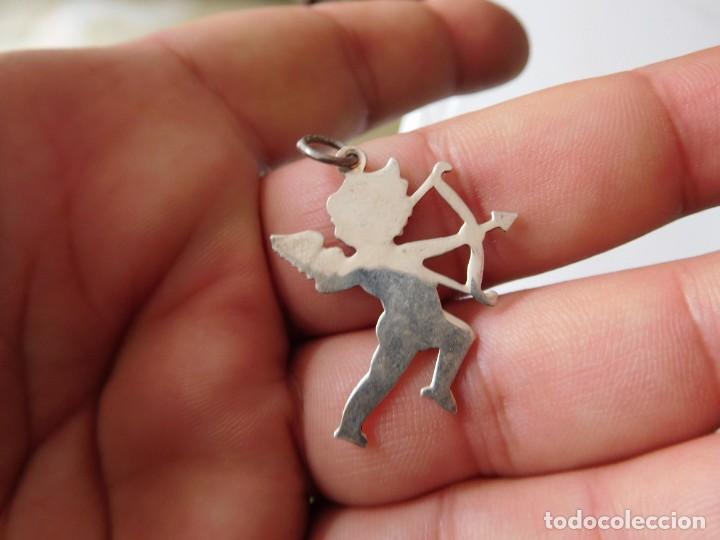 Joyeria: Colgante vintage de plata cupido - Foto 1