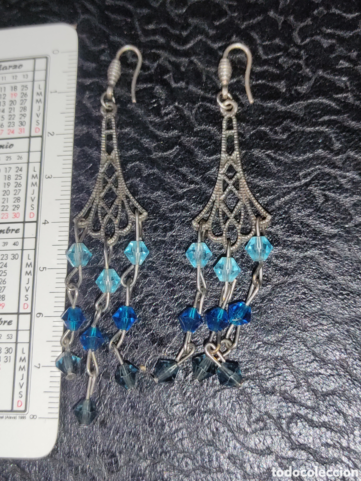Joyeria: Pendientes largos con cristales. - Foto 3