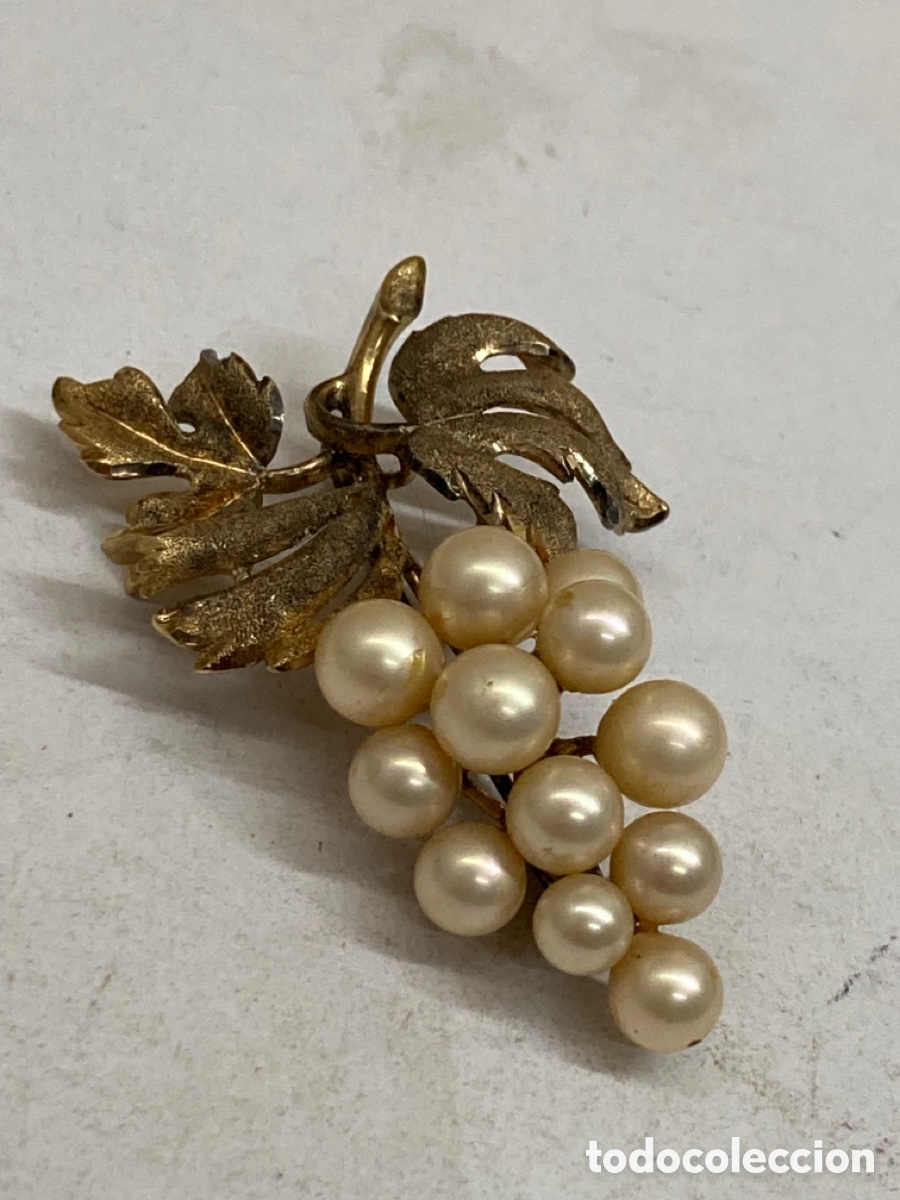 Joyeria: Broche de plata y perlas vintage - Foto 1