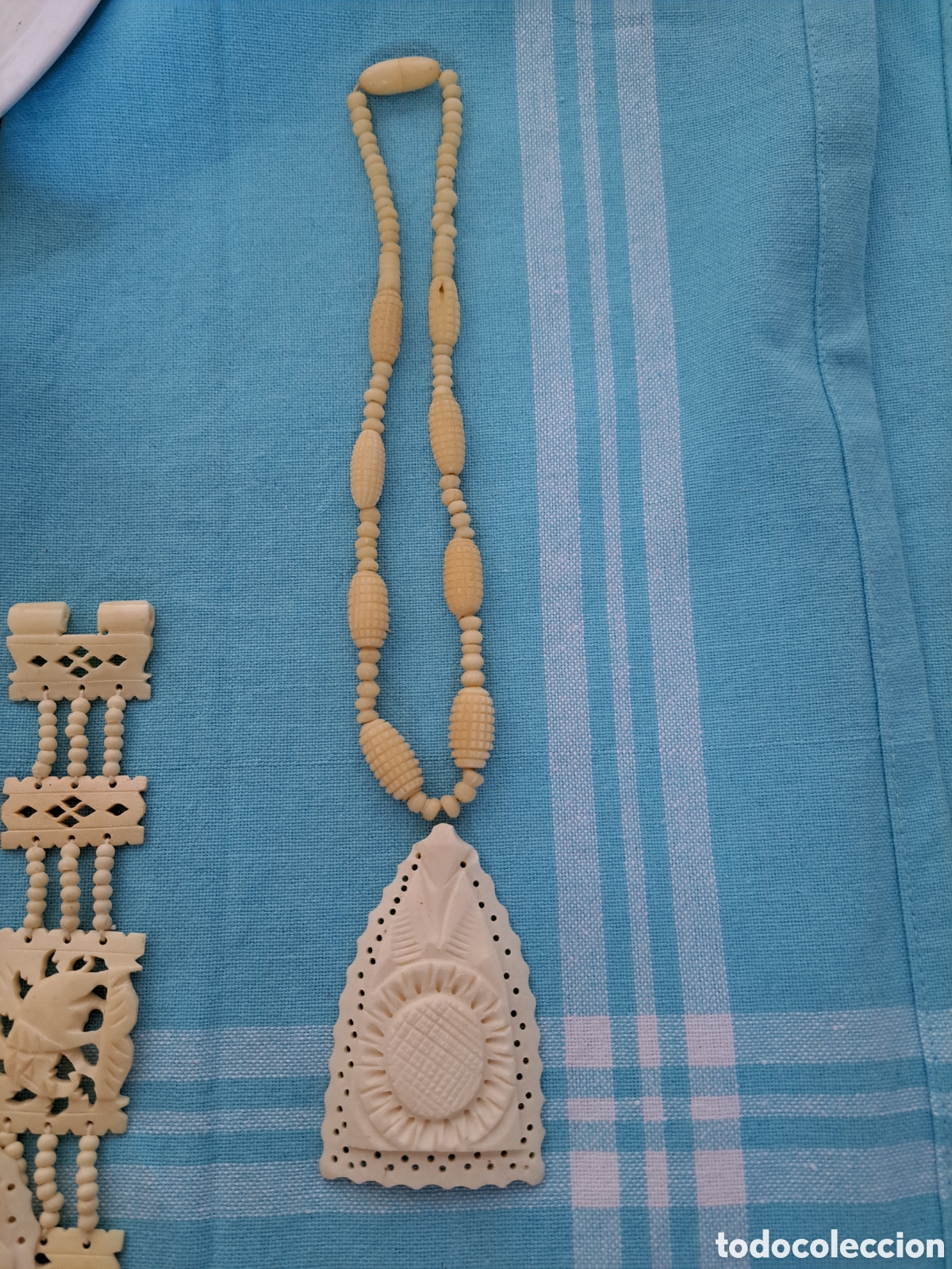Joyeria: Collar de hueso en forma de mazorcas de ma&iacute;z 1970s - Foto 3