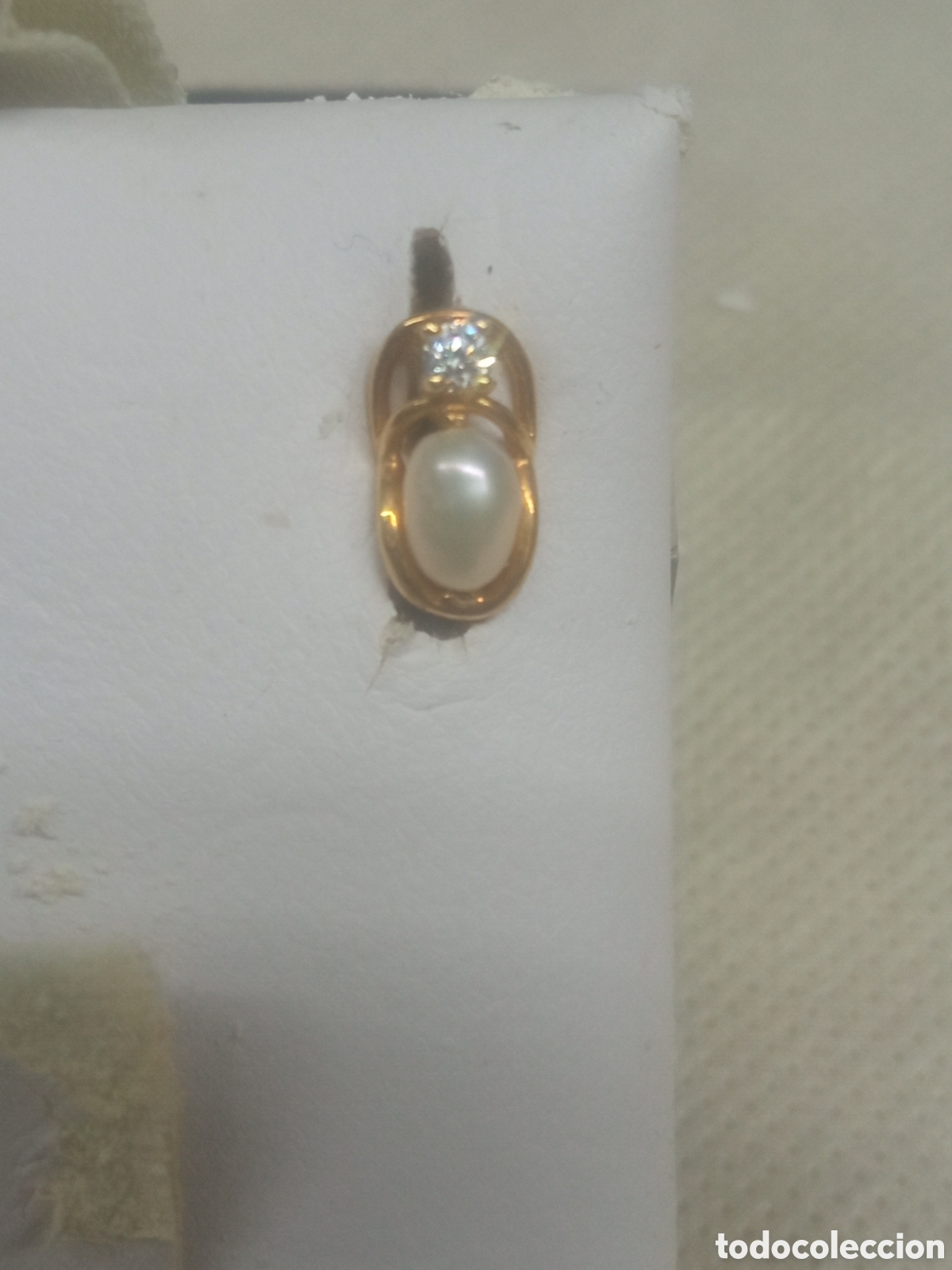 Joyeria: Pendiente de oro y perla V - Foto 2