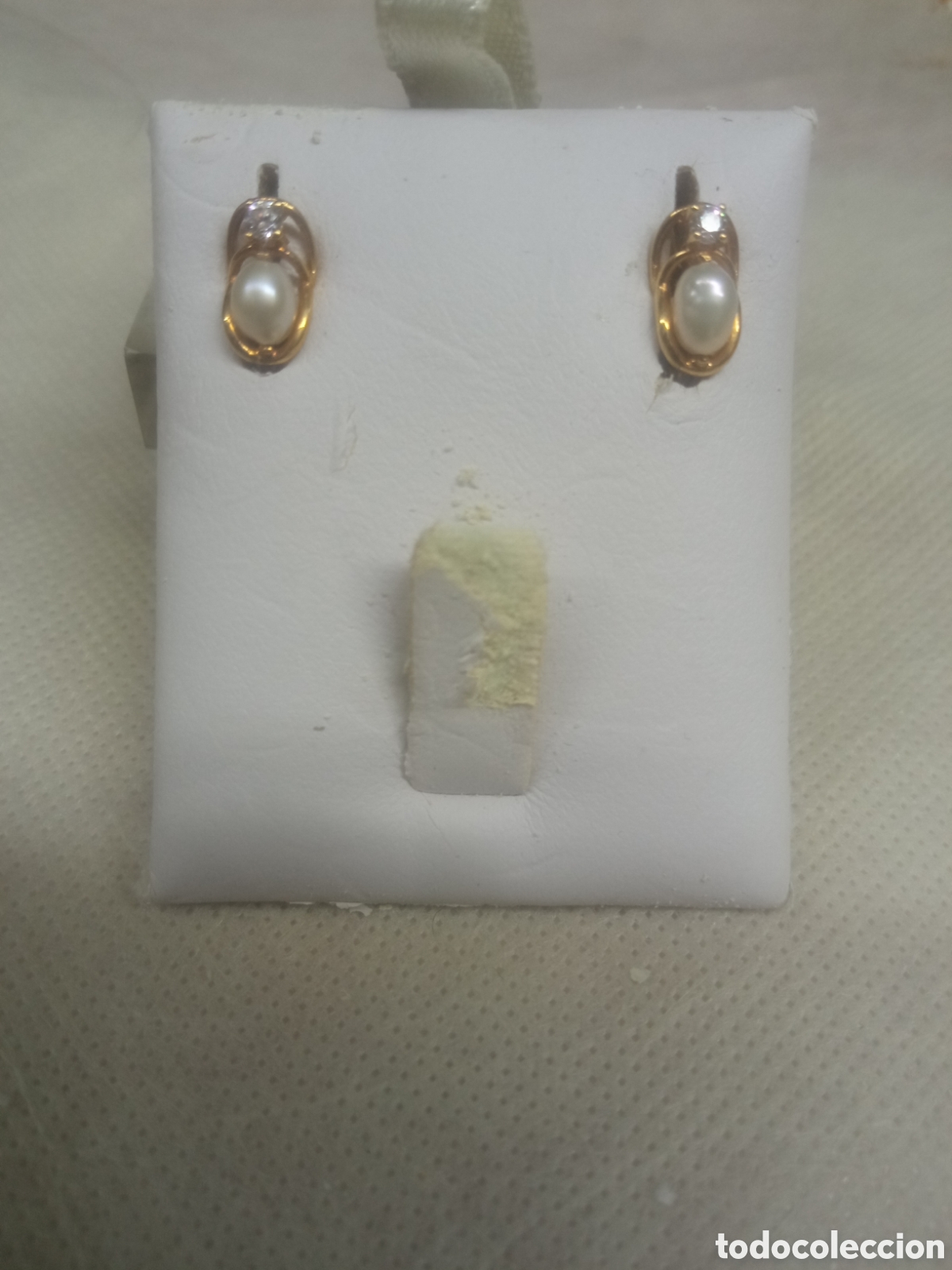 Joyeria: Pendiente de oro y perla V - Foto 1