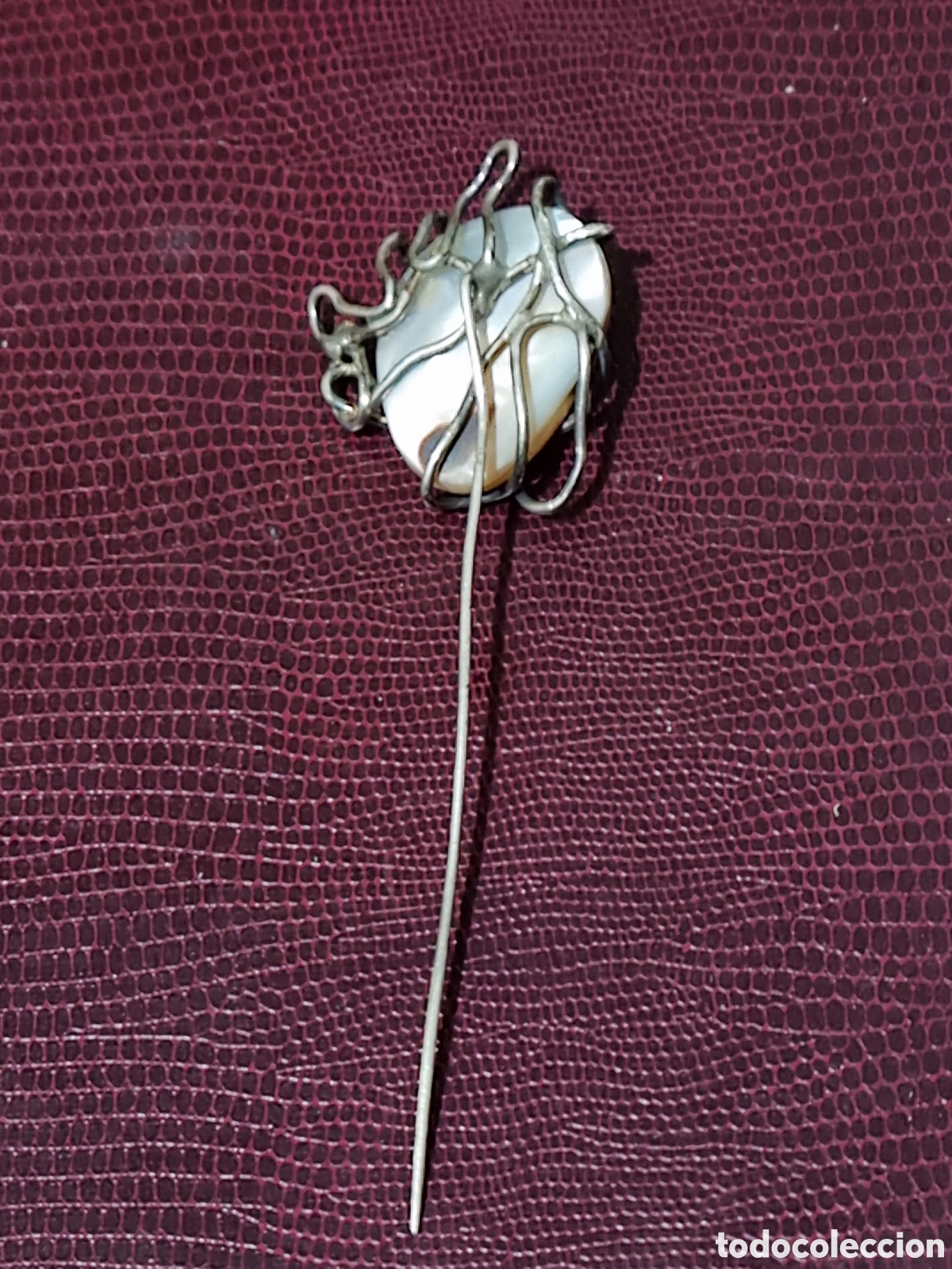 Joyeria: BROCHE DE PLATA Y N&Aacute;CAR - Foto 2