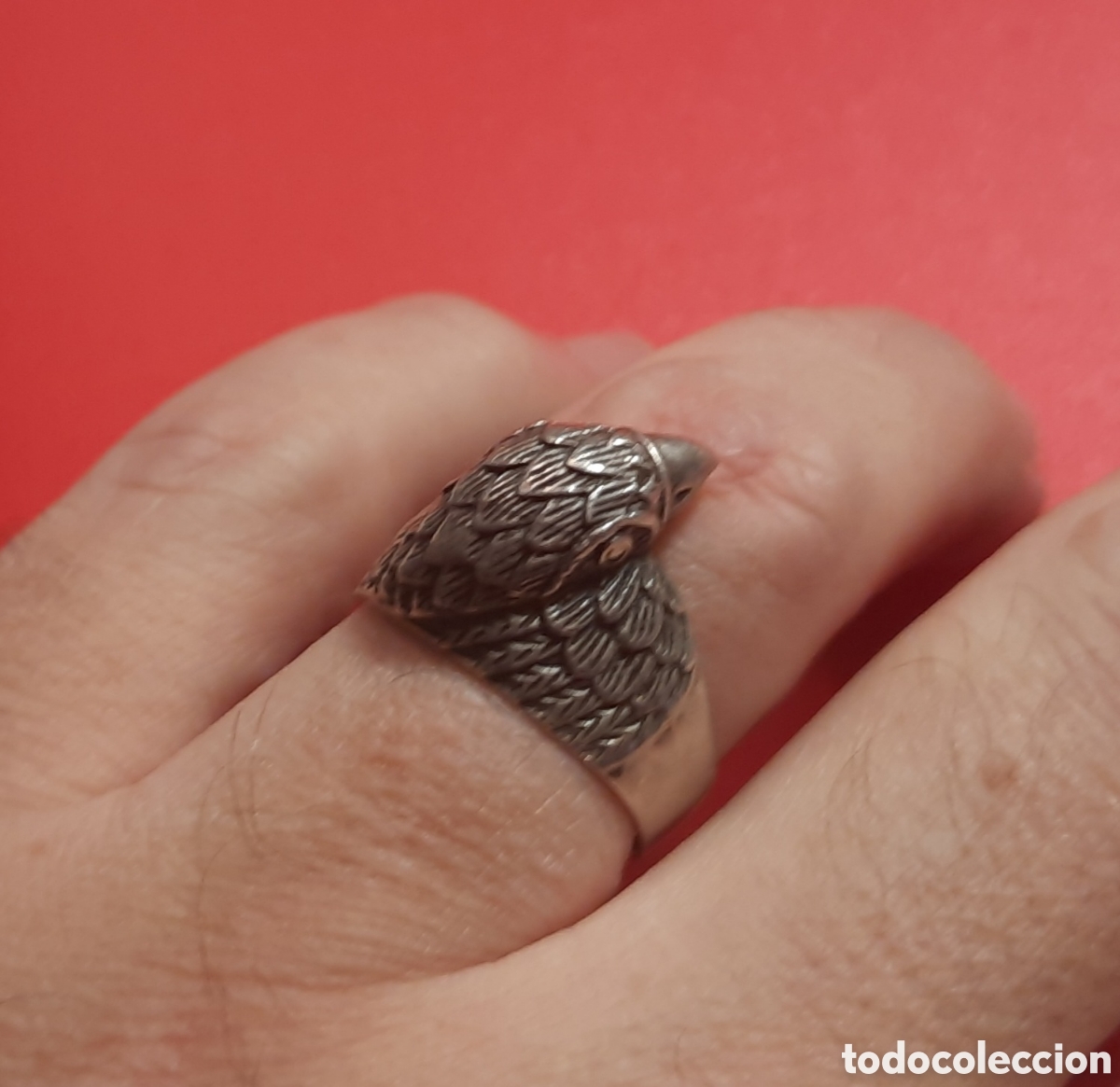 Joyeria: Anillo en plata con ave.Muchos detalles. - Foto 2