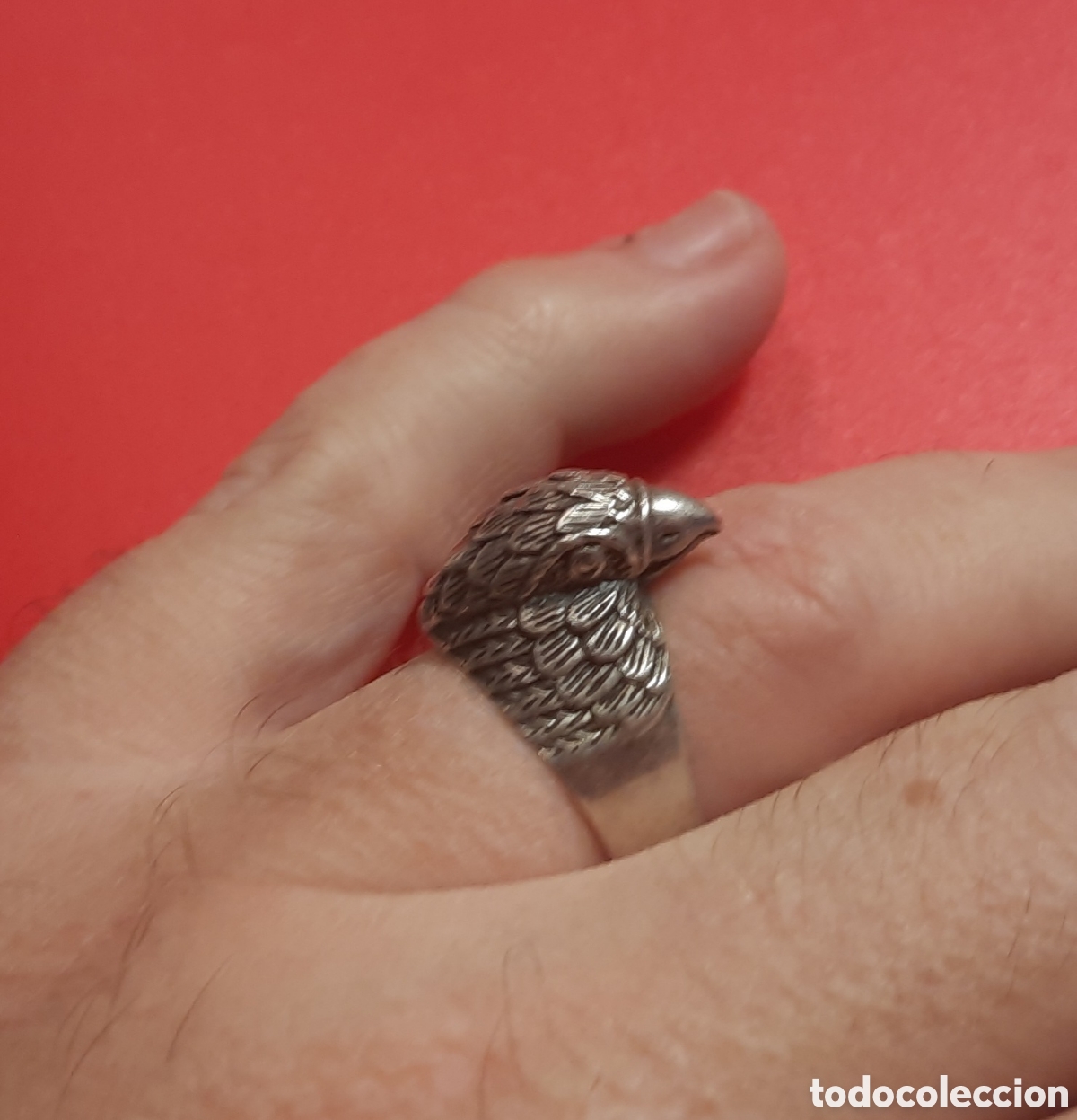 Joyeria: Anillo en plata con ave.Muchos detalles. - Foto 1