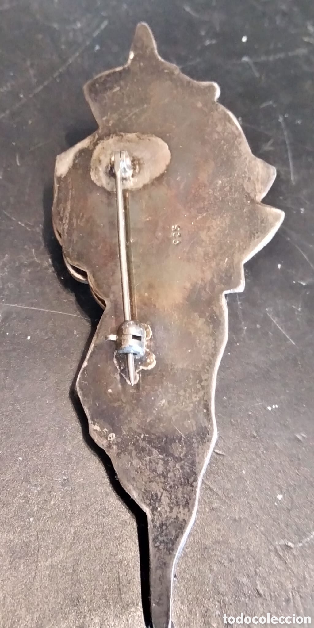 Joyeria: GRAN BROCHE DE PLATA Y PIEDRA NEGRA - Foto 2