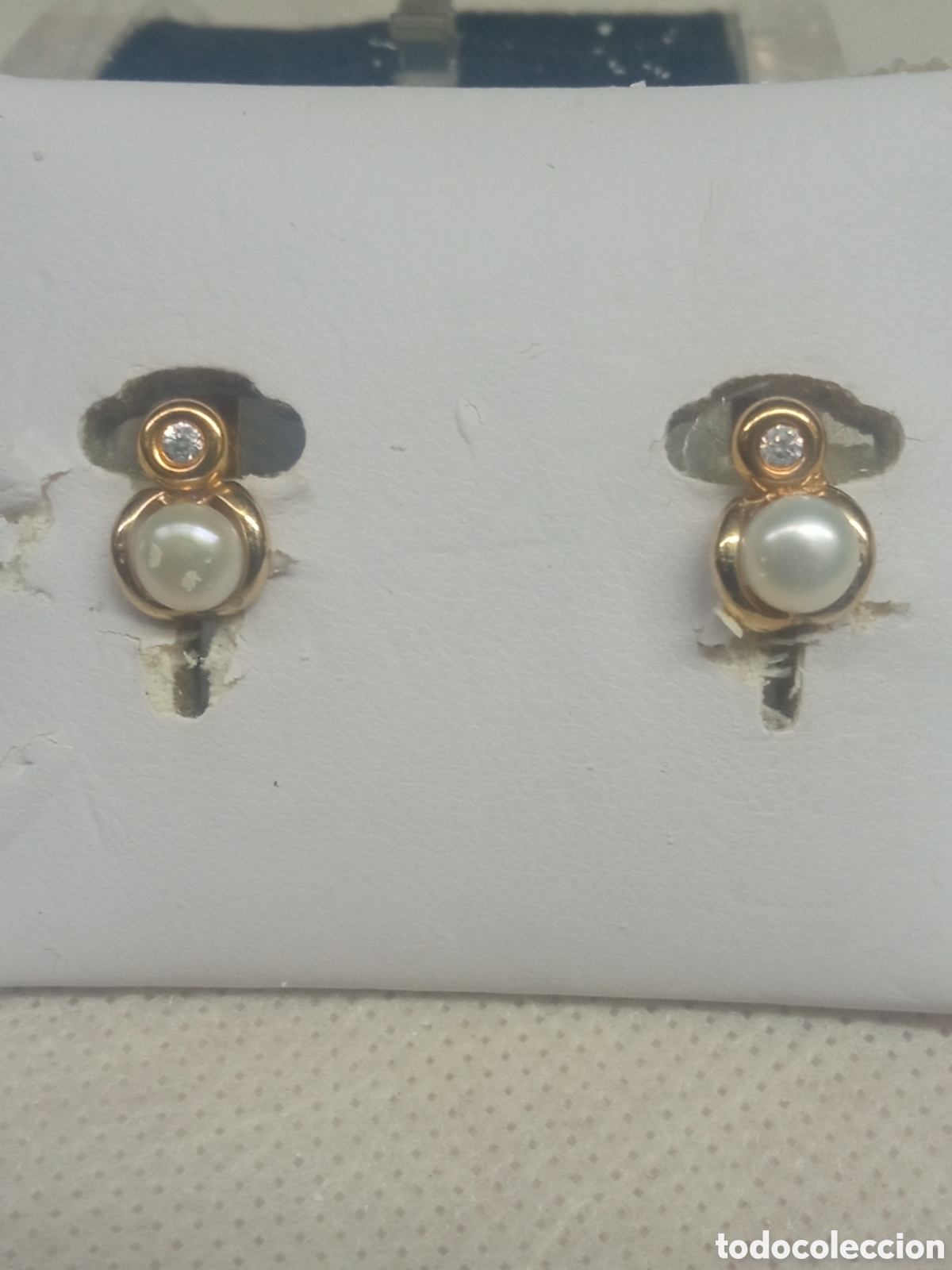 Joyeria: Pendiente oro y perla V - Foto 1