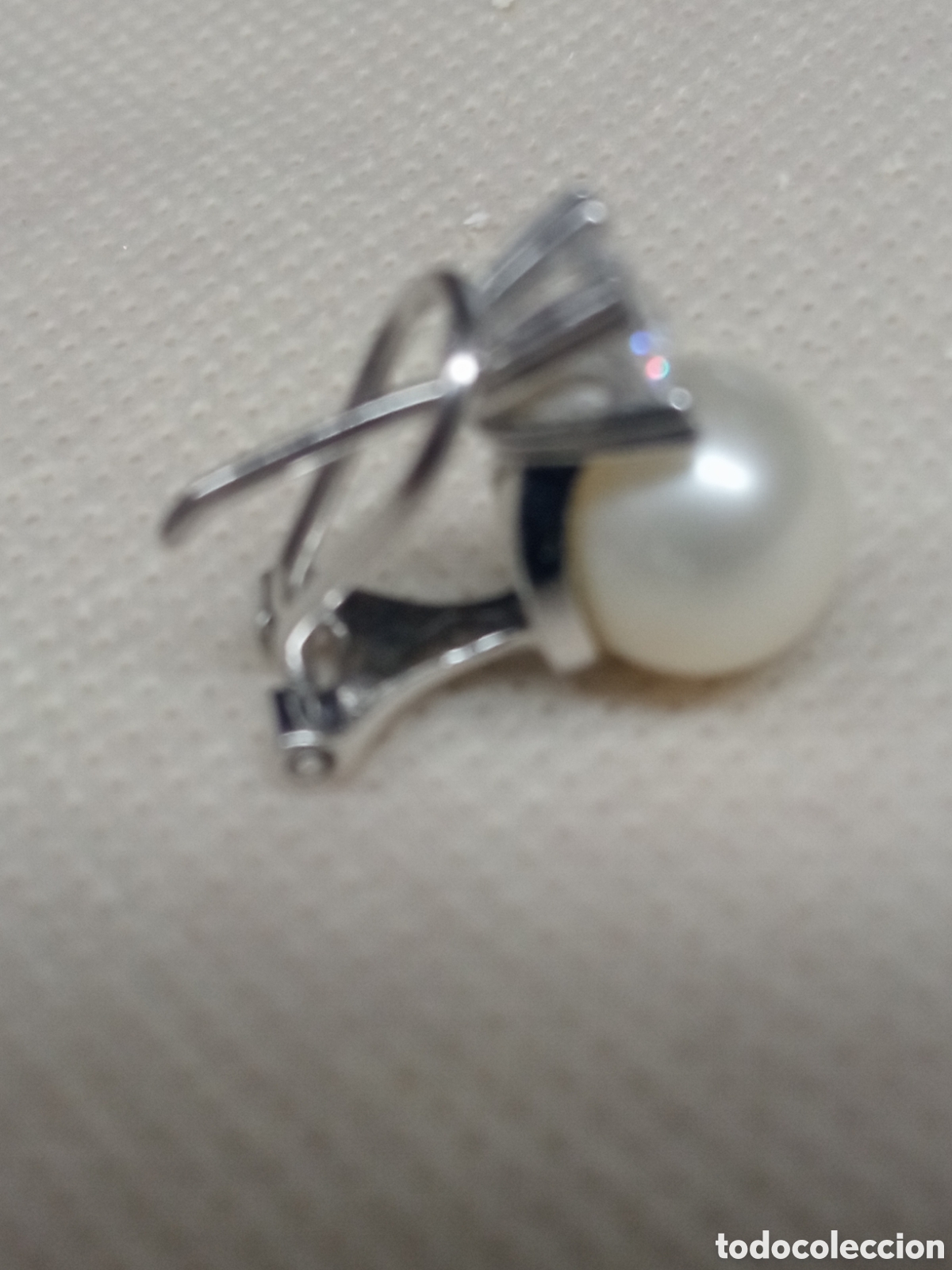 Joyeria: Pendiente oro bco. Perlas V - Foto 5