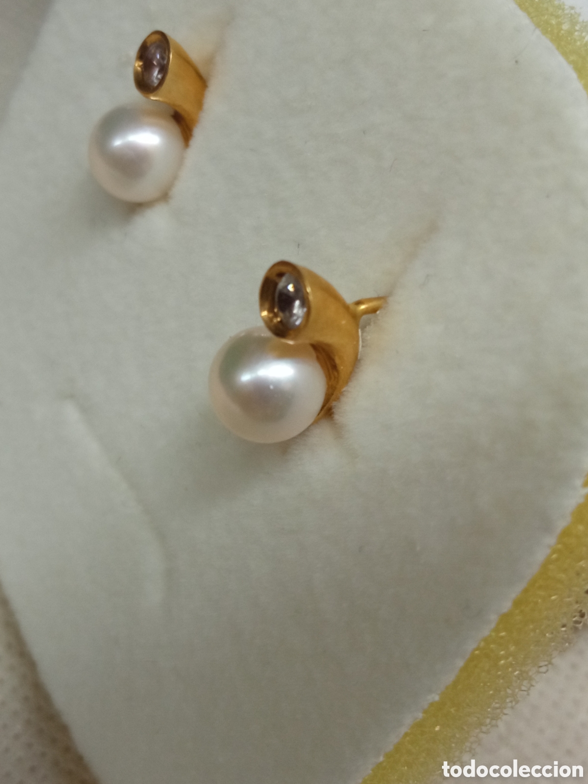 Joyeria: Pendiente oro y perla cultivada V - Foto 2