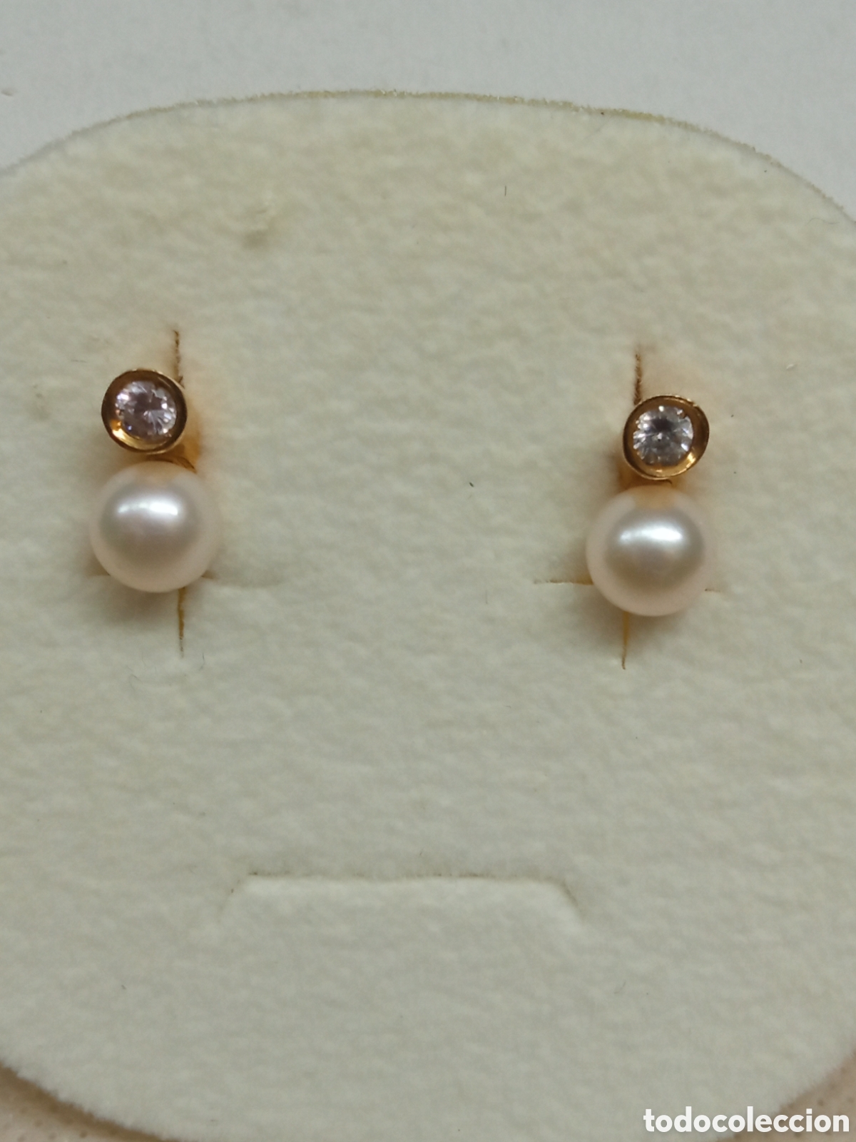 Joyeria: Pendiente oro y perla cultivada V - Foto 1