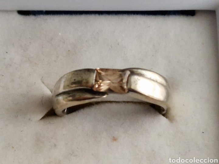 Joyeria: BONITO ANILLO EN PLATA DE LEY CON TOPACIO - Foto 1
